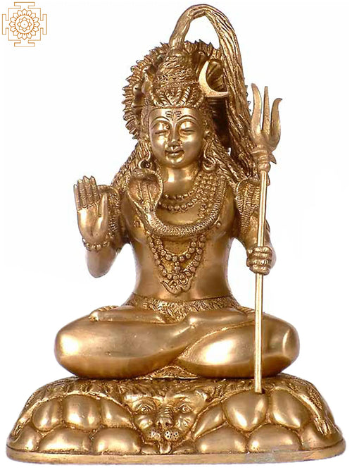 10" Lord Shiva Brass Statue Handmade