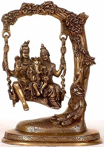 10" Holy Family Swings Handmade Brass Statue