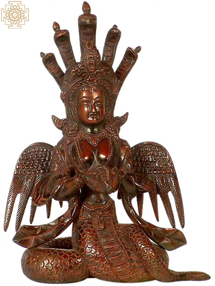 8" Naga Kanya In Brass | Handmade | Made In India