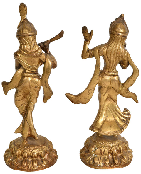 7" Radha Krishna In Brass | Handmade | Made In India