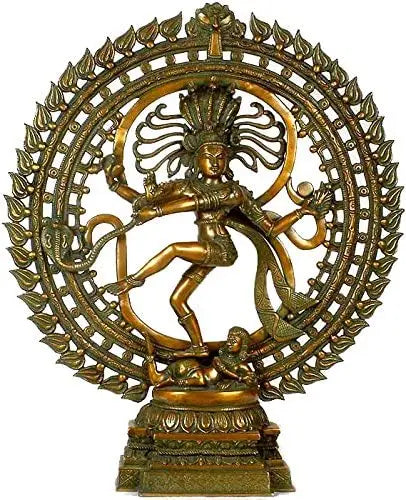 23" Nataraja Om Handmade Brass Statue