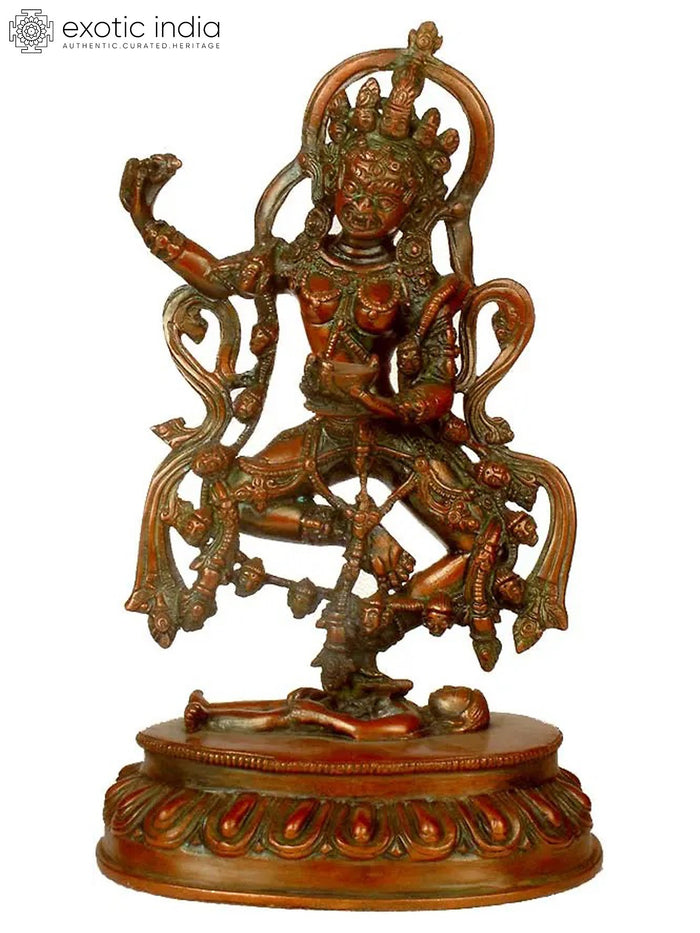 14" Dakini Tibetan Buddhist Brass Statue Handmade