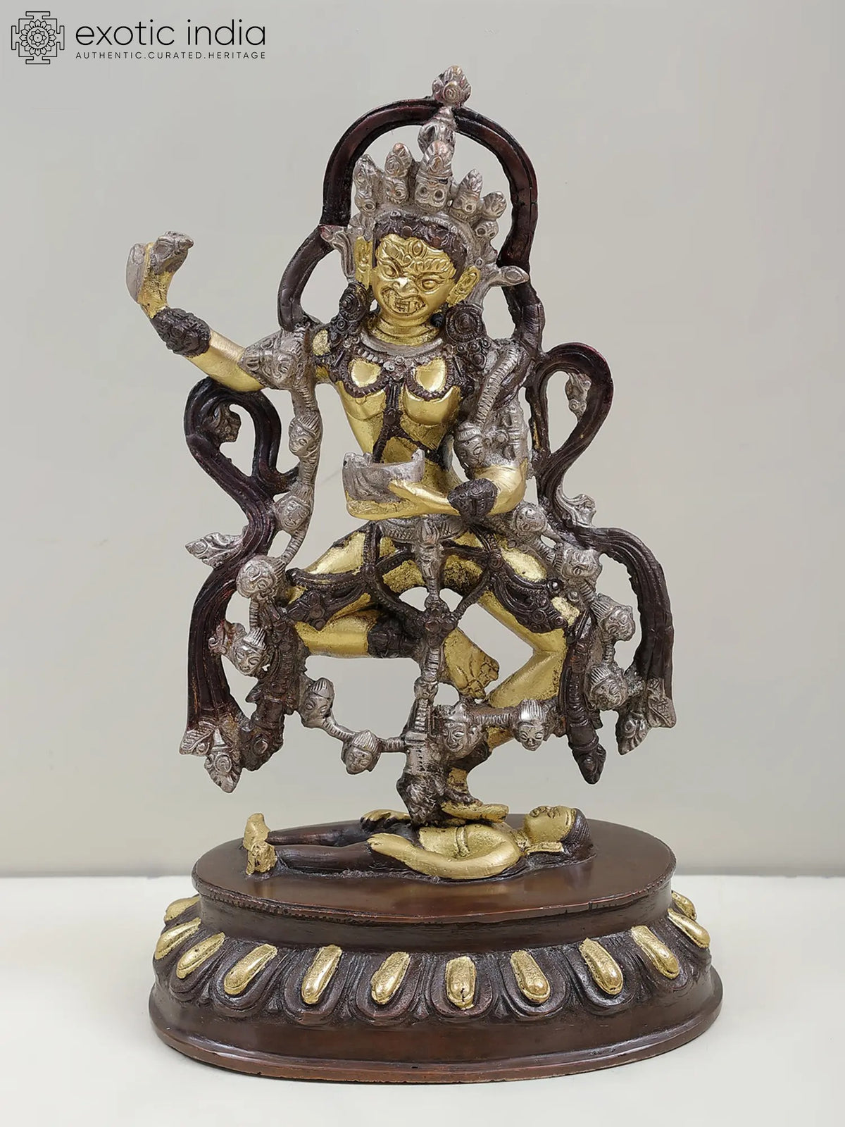 13" Handmade Brass Dakini Tibetan Buddhist Deity Statue