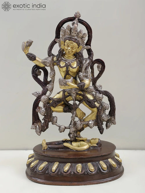 13" Handmade Brass Dakini Tibetan Buddhist Deity Statue