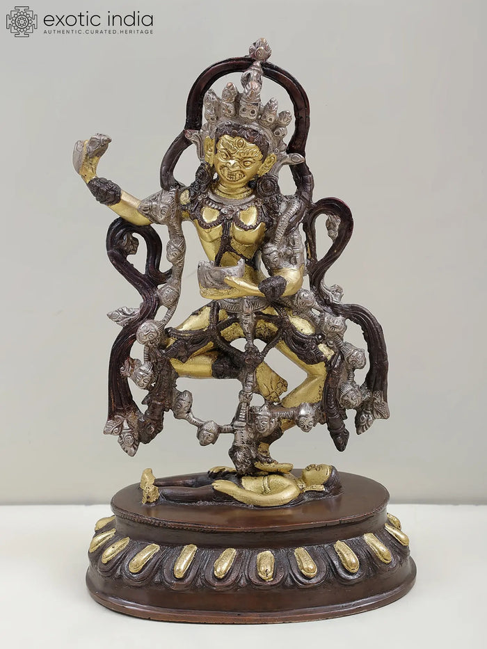 13" Handmade Brass Dakini Tibetan Buddhist Deity Statue