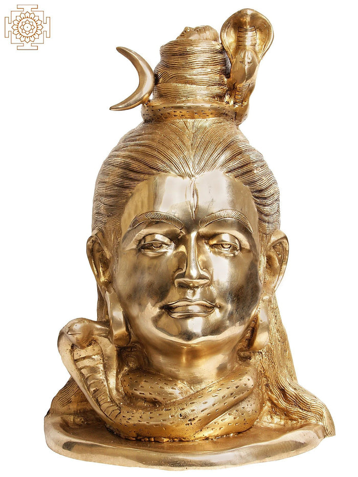 15" Lord Shiva Brass Statue Handmade Yogi Home Temple Idol