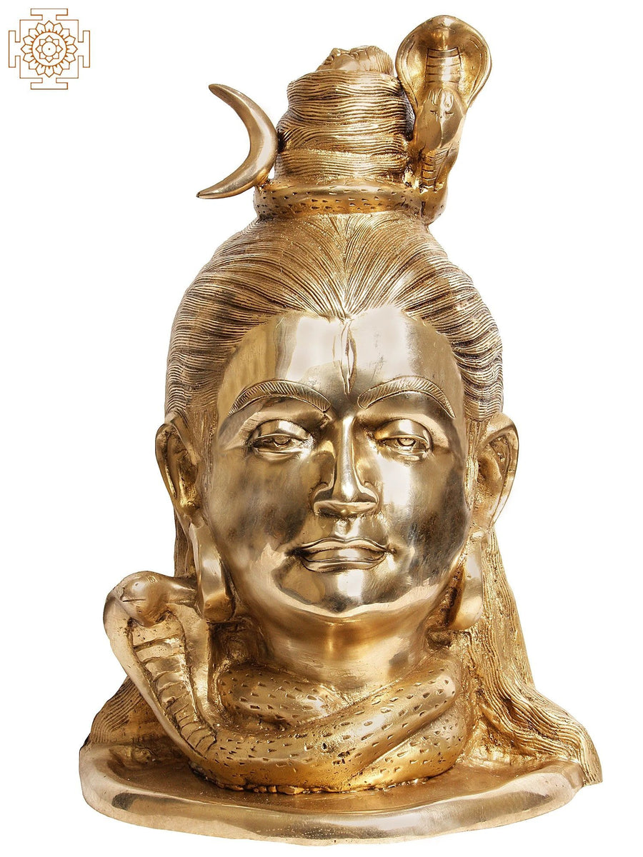 15" Lord Shiva Brass Statue Handmade Yogi Home Temple Idol