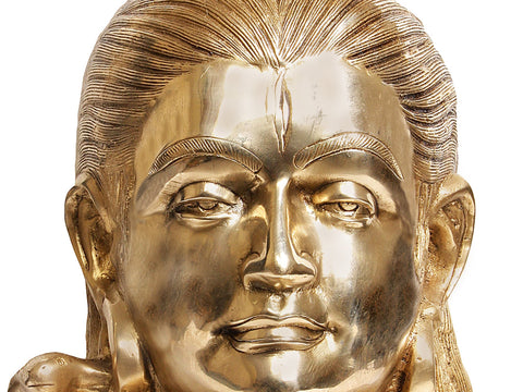 15" Lord Shiva Brass Statue – The Inspiring Yogi  | Handmade Home Temple Idol