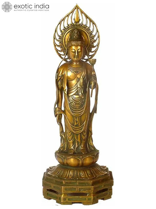 23" Padmapani Avalokiteshvara Brass Statue Handmade