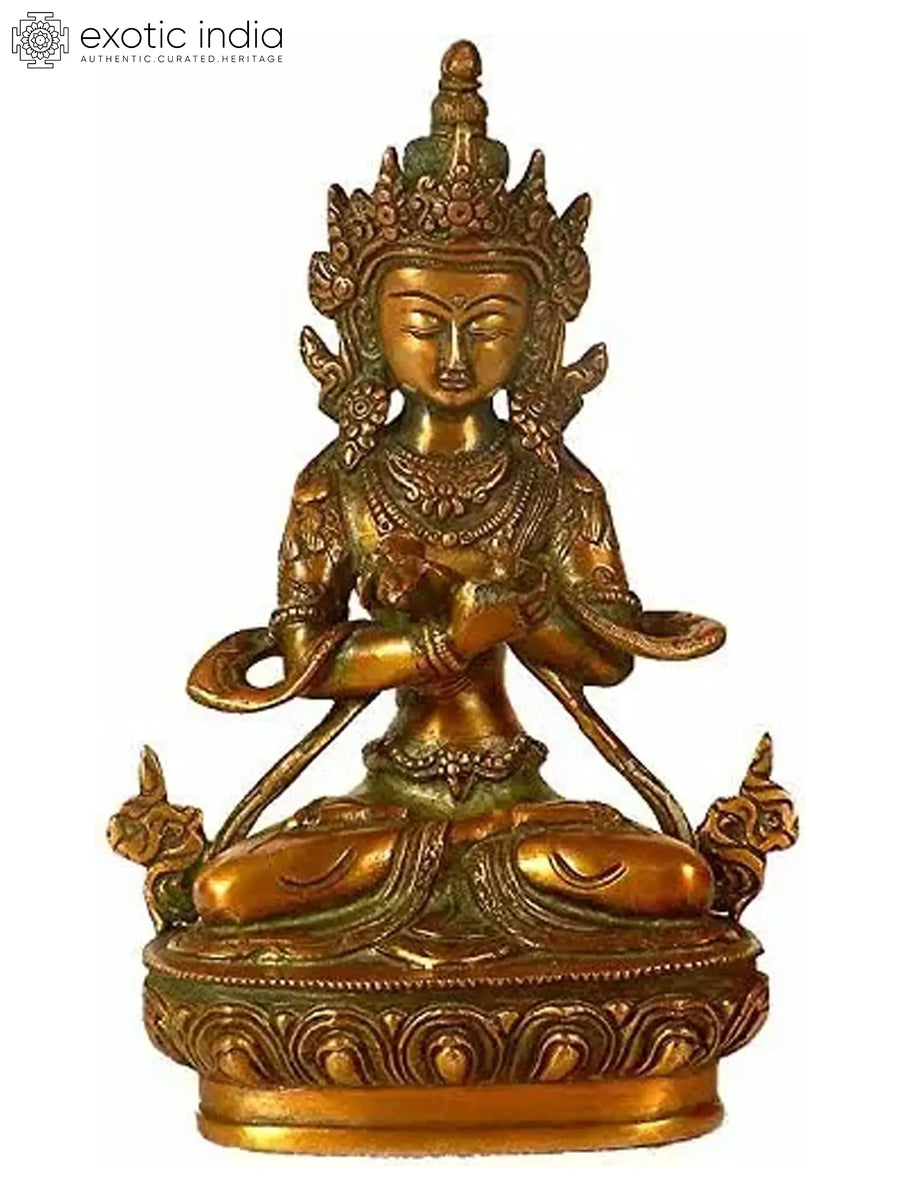8" Vajradhara Tibetan Buddhist Deity Handmade Brass Statue