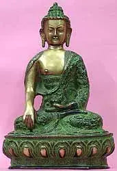 Buddha in Bhumisparsha Mudra Brass Statue