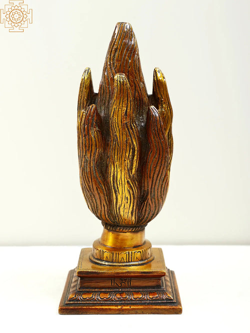 7" Agni The Sacred Fire Brass Statue Handmade