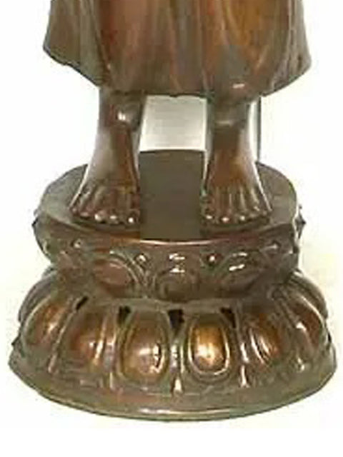 51" Large Size Buddha Sculpture in Brass | Handmade Buddhist Statue