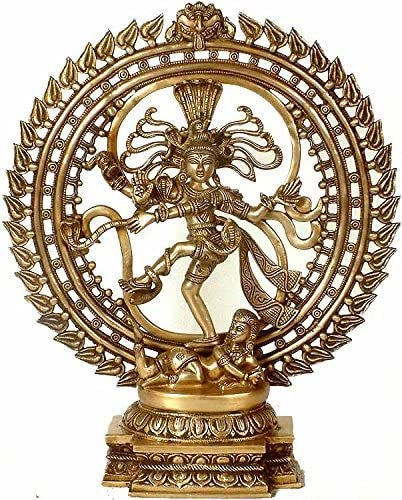 19" Nataraja Om Handmade Brass Statue