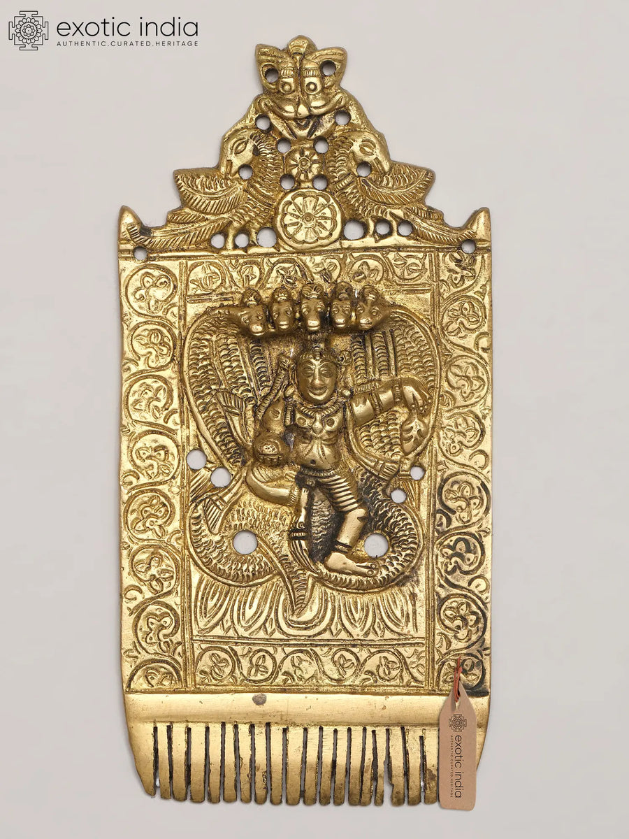 Shiva Purifying Sense Organs Brass Sculpture