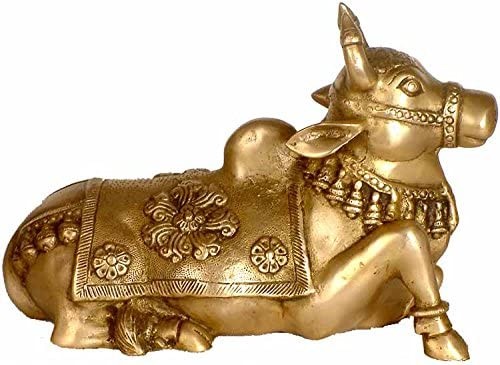 10" Nandi Brass Statue Handmade