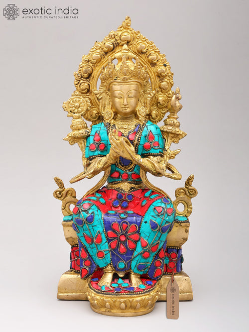 11" Maitreya Buddha Handmade Brass Statue