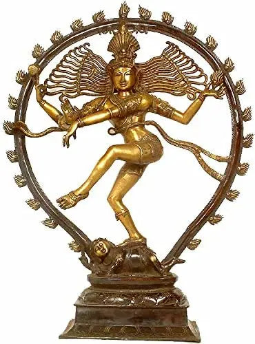 36" Large Nataraja Brass Statue Handmade Divine Dancer