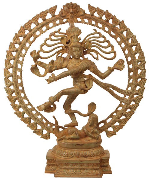 20" Handmade Nataraja Brass Statue - King of Dancers Sculpture