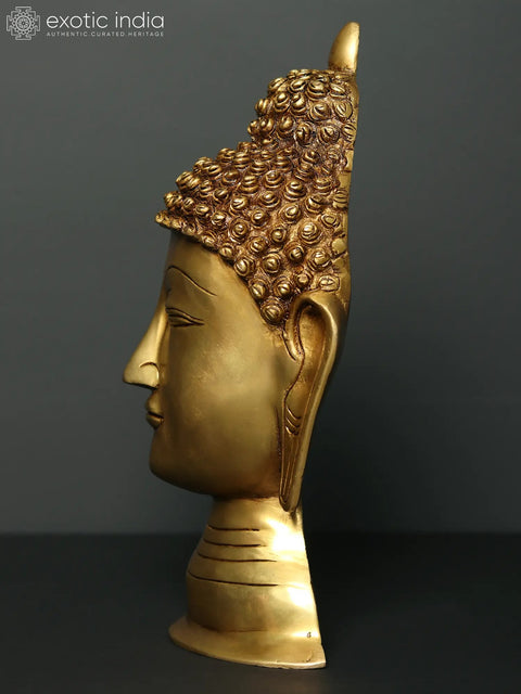 11" Brass Buddha Head (Wall Hanging Mask)