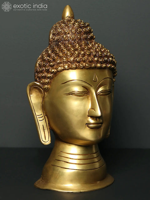 11" Brass Buddha Head (Wall Hanging Mask)