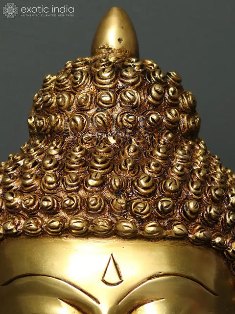 11" Brass Buddha Head (Wall Hanging Mask)