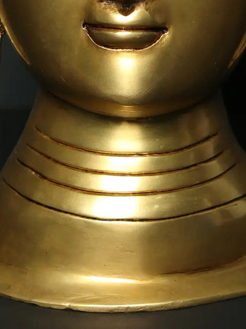 11" Brass Buddha Head (Wall Hanging Mask)