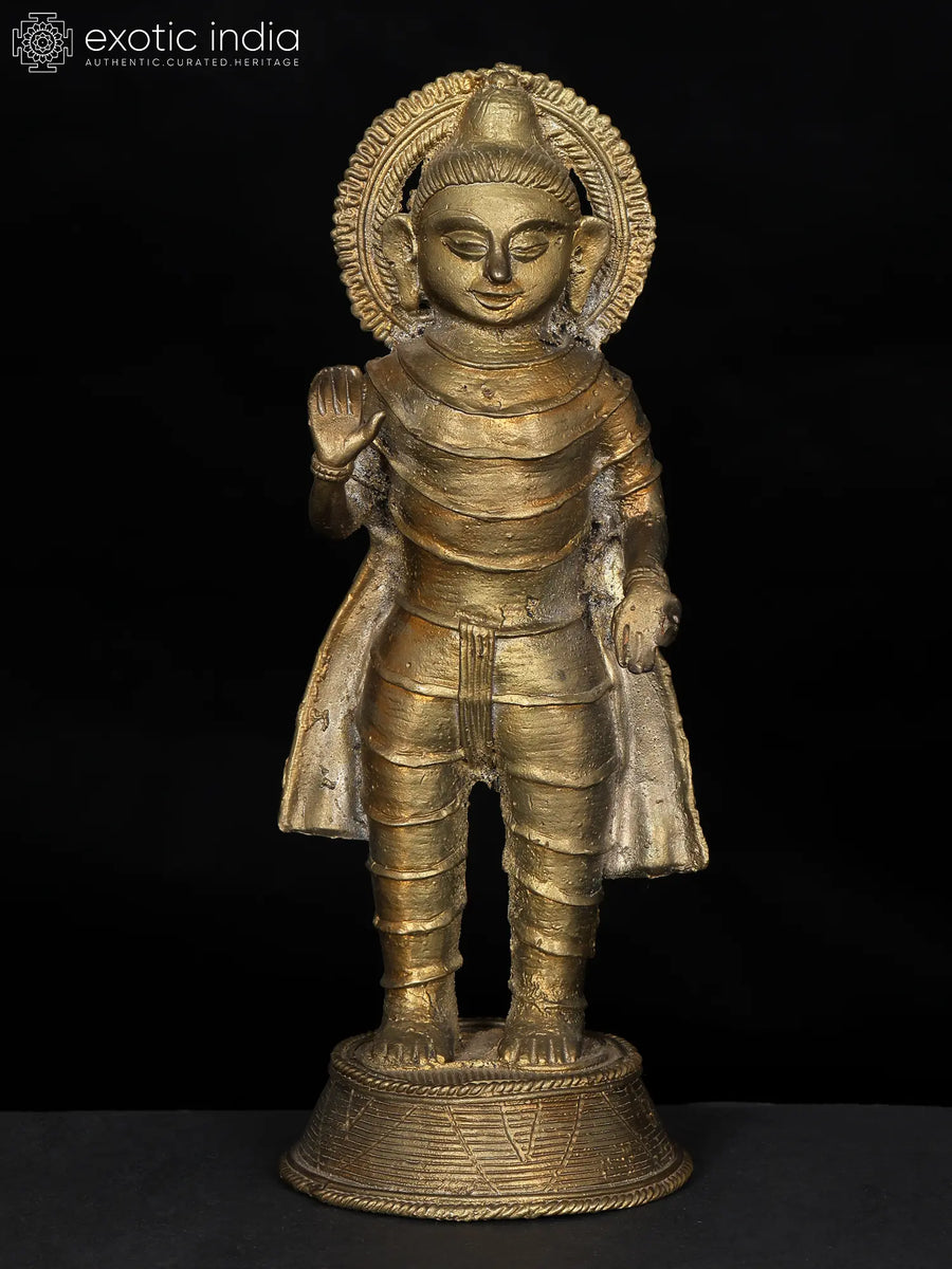 8" Tribal Buddha Handmade Brass Statue