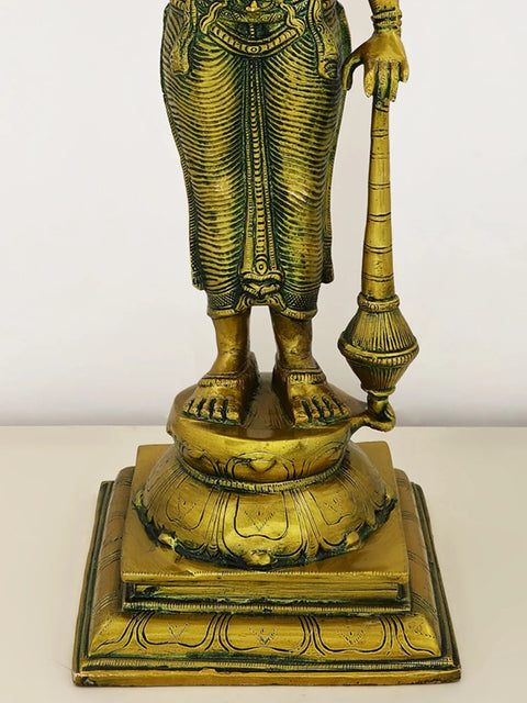 20" Lord Vishnu - The Sustainer of Universe In Brass | Handmade