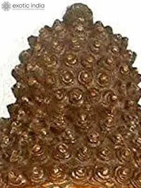 8" Buddha Wall-Hanging Mask in Brass | Handmade Buddhist Statue