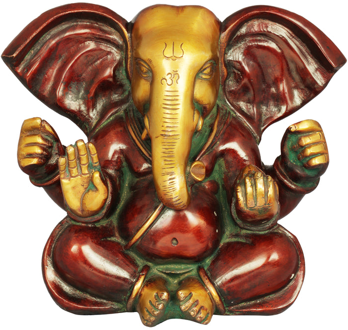 7" Lord Ganesha with Large Ears In Brass | Handmade | Made In India