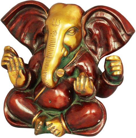 7" Lord Ganesha with Large Ears In Brass | Handmade | Made In India