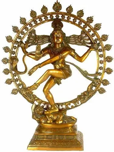 33" Large Nataraja Brass Statue - The Cosmic Dancer Handmade Idol