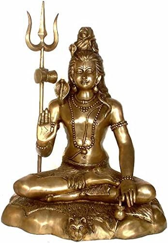 30" Large Lord Shiva Brass Statue Handmade