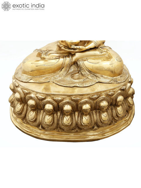 36" Large Size Buddha in the Abhaya Mudra In Brass | Handmade
