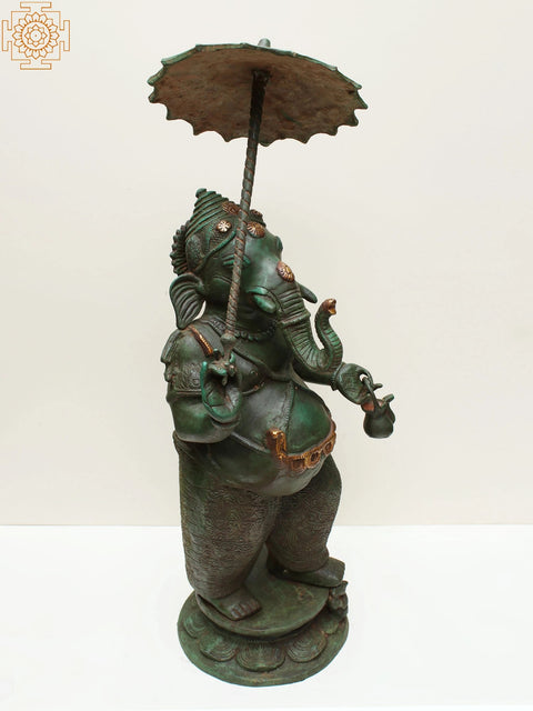 28" Ganesha with Parasol and Kamandala