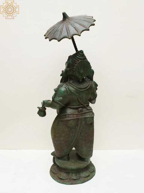 28" Ganesha with Parasol and Kamandala