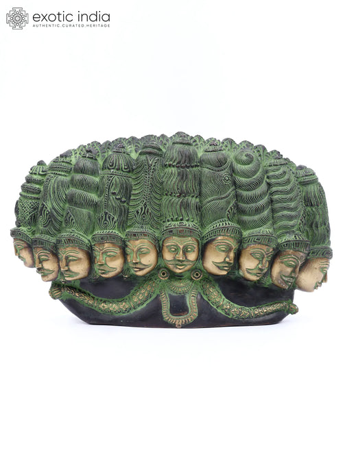 10" Ravana's Mind Brass Sculpture Handmade
