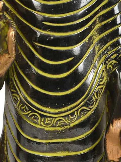 10" Standing Buddha Brass Statue | Handmade Tibetan Buddhist Deity Idols | Made in India