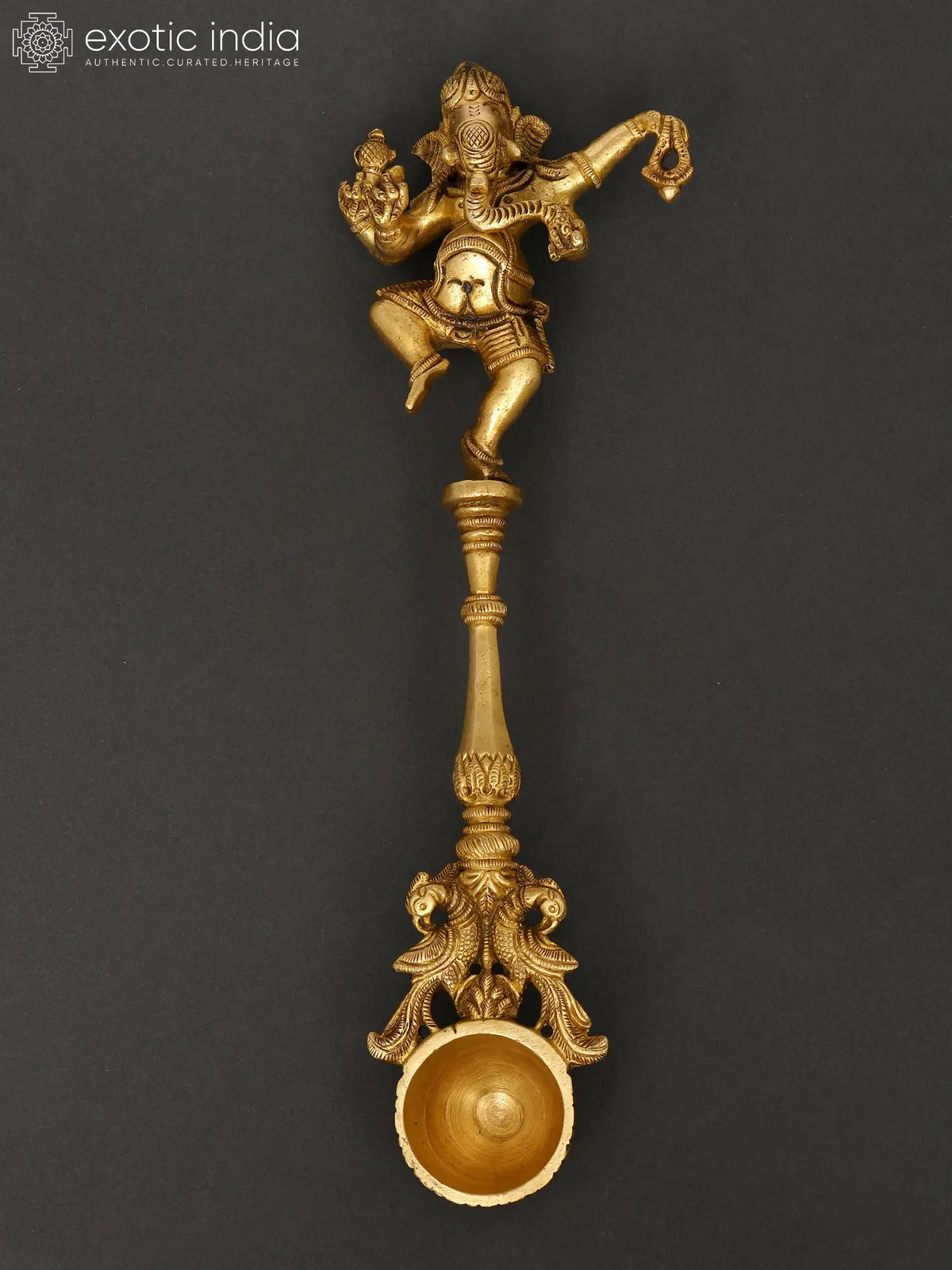 Dancing Ganesha Ritual Spoon
