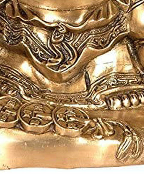 10" The Joyous Laughing Buddha In Brass | Handmade | Made In India