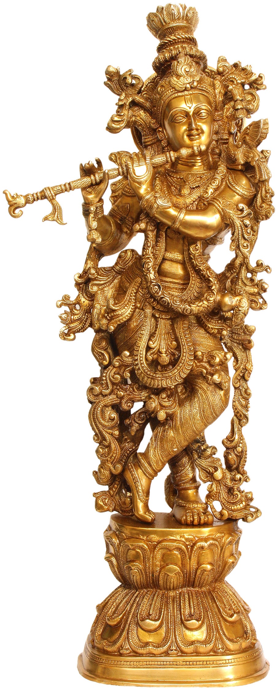 29" Venugopala Handmade Brass Statue for Home Decor