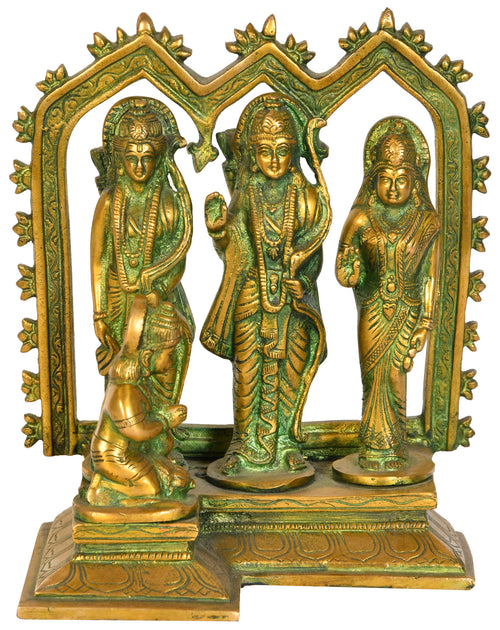 8" Rama Durbar Handmade Brass Statue