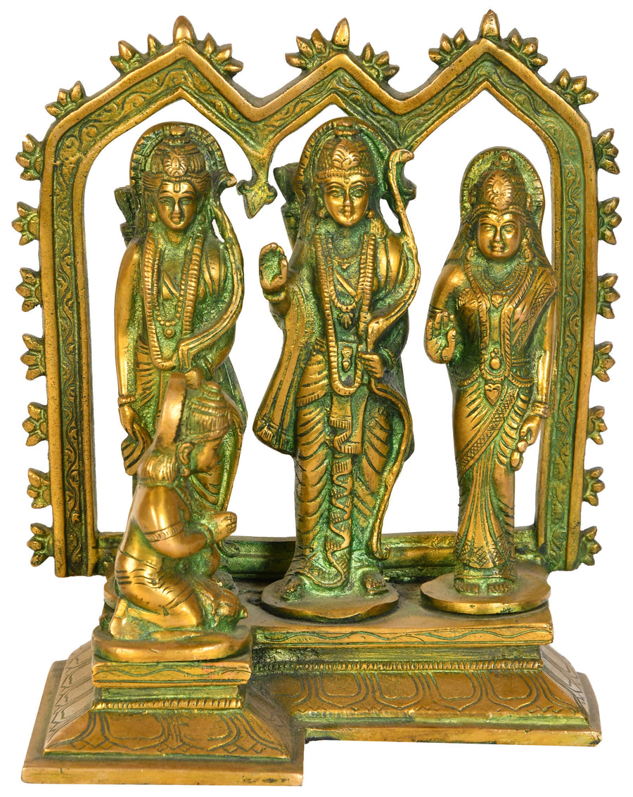8" Rama Durbar Handmade Brass Statue