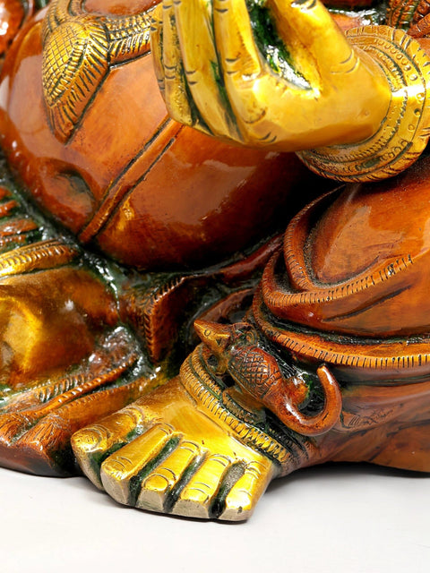 17" Turbaned Ganesha In Brass | Handmade | Made In India