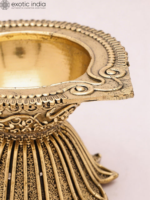 4" Small Superfine Brass Diya (Lamp)