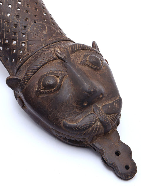 13" Vintage Brass Pair of Hand Armours