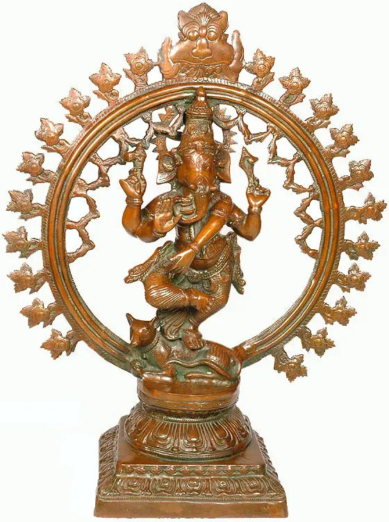 29" Large Ganesha Brass Statue - Handmade Home Decor Idol