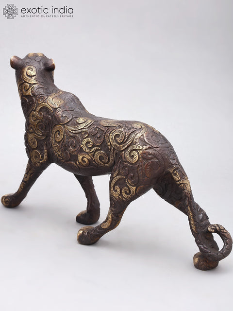 14" Brass Pair of Tigers | Home Decor