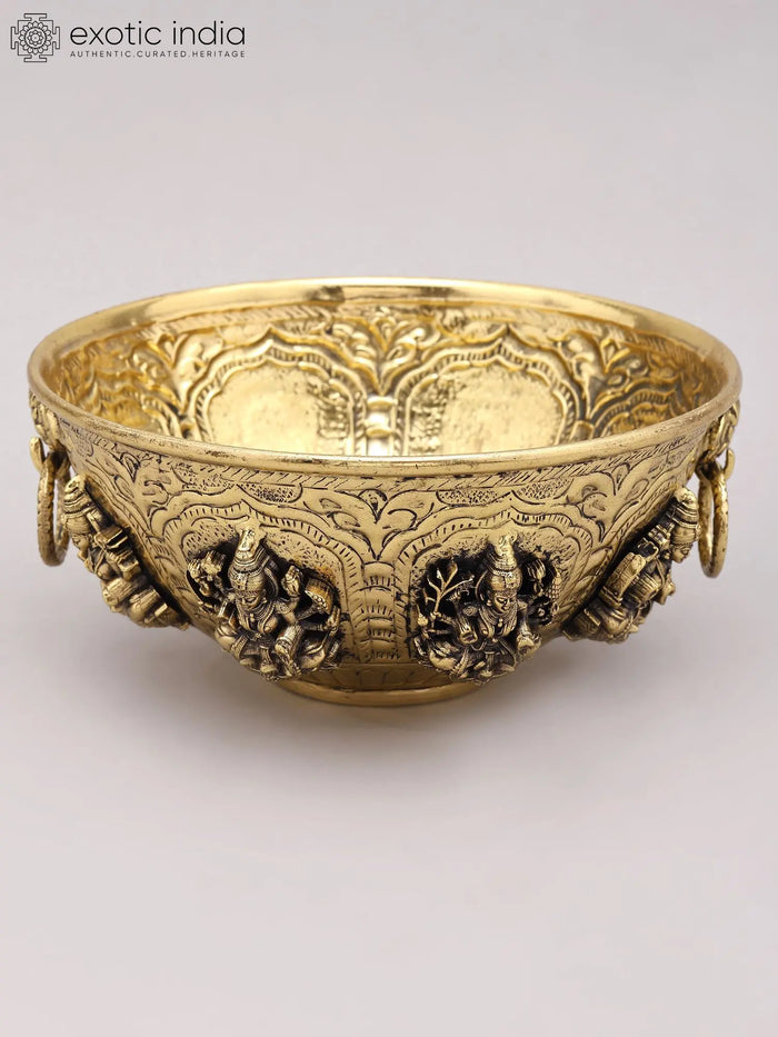 Supreme Design Ashtalakshmi Urli Bowl in Brass